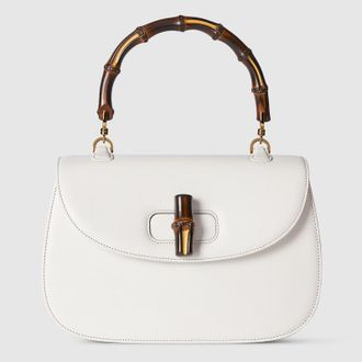 Gucci Bamboo 1947 Medium Bag, White, Leather