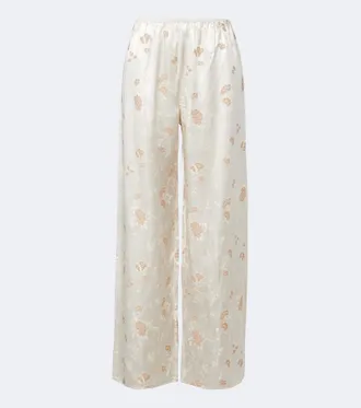 D&ocirc;en D&ocirc;en Lavona floral jacquard wide-leg pants