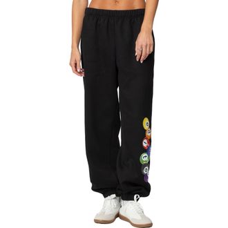 Edikted Billiard Oversized Joggers in Black at Nordstrom, Size Small