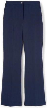 Motivi Broeken, Dames, Blauw, 2Xs, Leer, Palazzo Broek met Plooi