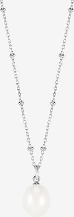 Dower & Hall Timeless Adjustable 8mm Oval White Pearl Pendant in Sterling Silver at Nordstrom, Size 18