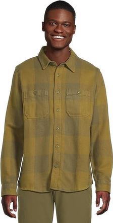 Mountain Hardwear Plushertm Long Sleeve Flannel Mens Clothing Combat Green Tatanka Check : 2XL, Cotton