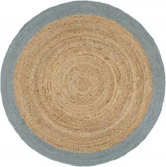 vidaXL vidaXL Tappeto Lavorato a Mano in Juta con Bordo Verde Oliva 240 cm