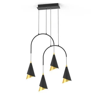 Netlighting Raalto Modern Integrated LED Pendant Ceiling Light 3000K in Black