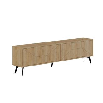 Calicosy Mueble TV 4 puertas L180 cm - Efecto Roble
