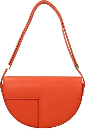 Patou Orange Leather Shoulder Womens Bag