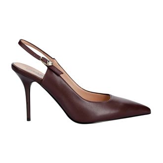 Love Moschino Schoenen, Dames, Rood, 40 EU, Leer, Open-back Pointed Pump