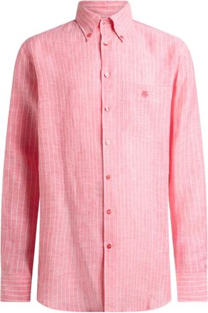 Etro Camicia in lino a righe - Rosa