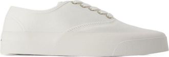Maison Kitsun&eacute; Womens Cotton Lace-Up Sneaker White