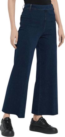 Lyss&eacute; Erin Wide Knit Denim Jeans In Indigo