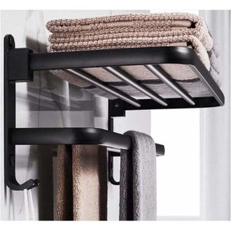 OEM Toallero De Ba&ntilde;o - Toallero De Pared Con Dos Estantes, Toallero De Mesa, En Forma De H - Crezuo