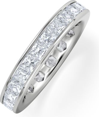 The Diamond Store Mens 3ct G/Vs Diamond 18K White Gold Full Band Ring