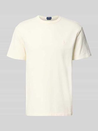 Polo Ralph Lauren Classic Fit T-Shirt mit Label-Stitching in Offwhite, Gr&ouml;&szlig;e M