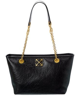Off-white Jitney Small Chain Leather Tote