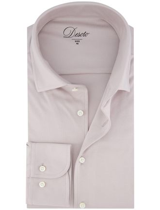 DeSoto Luxury jersey overhemd beige katoen