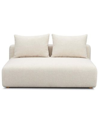 TOV Furniture Tov Furniture Hangover Cream Heavy Textured Fabric Modular Loveseat