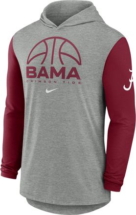 Nike Alabama Basketball Nike Mens Dri-FIT College Long-Sleeve Hooded T-Shirt in Grey | 01NB081NABN-8SY