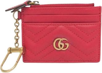 Gucci Pre-owned Leren Portemonnee - Dames - Vintage Accessoires - Rood - ONE Size - Leer - Vintage