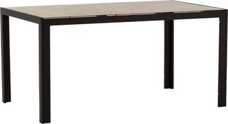 Siediti Fuori e Dentro Mesa rectangular 150x90 cm de aluminio y tapa de vidrio gris piedra