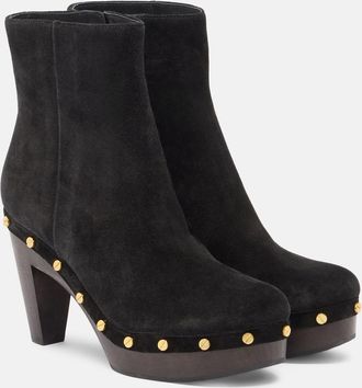 Veronica Beard Gavi suede ankle boots