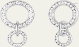 Spinelli Kilcollin Canis 18K White Gold Double Hoop Earrings with Diamonds