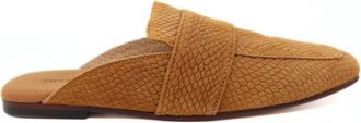 Free People Womens At Ease Embossed Mules In Tan Suede