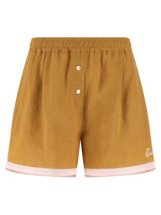 Marni Yellow Linen shorts