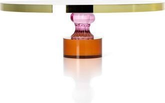 Bazar Bizar Plato para tarta de vidrio multicolor 32,8x32,8x10,8 cm