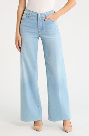 Frame Denim Le Slim Raw Hem Palazzo Jeans in Hush Raw After at Nordstrom, Size 26