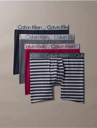 Calvin Klein Mens Chromatic 4-Pack Boxer Brief - Multi - XL