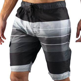 Kanu Surf Mens Flex Swim Trunks (Regular & Extended Sizes), Echelon Black, Small