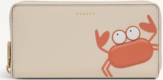 Radley London Clawde Crab SS26 Salt Large Zip Around Wallet Radley London