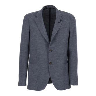 Lardini Blazers, male, Gray, Size: 3XL Giacca Liknit