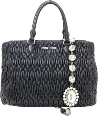 Miu Miu Pre-owned Handbags, female, Black, Size: ONE SIZE Pre-owned Tote bag