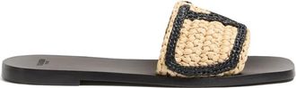 Valentino Garavani Mode Slide Sandalen Zwart - Dames - Sandalen - Beige - 36 EU - Schoenen