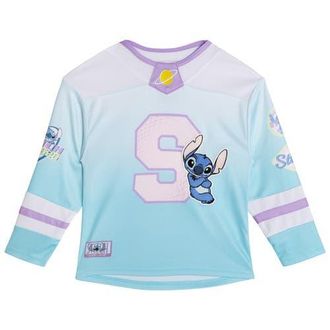 Disney Lilo & Stitch Athletic Hockey Jersey in Sky Blue White Stitch at Nordstrom, Size 14-16