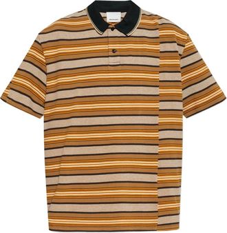 Isabel Marant Safko striped polo shirt - Brown