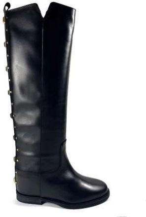 Via Roma 15 Stivale - Dames - Hoge Laarzen - Zwart - 37 1/2 EU - Leer - Schoenen
