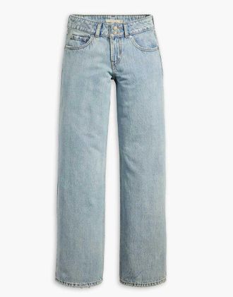 Levi's Jeans ampi con vita molto bassa azzurri lavaggio acido-Blu
