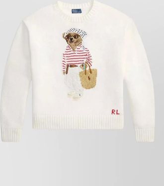 Polo Ralph Lauren bear cotton crewneck jumper long sleeves