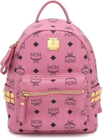 MCM Mcm Canvas Pink Backpacks