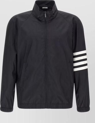 Thom Browne jacket high collar elastic cuffs stripe sleeves