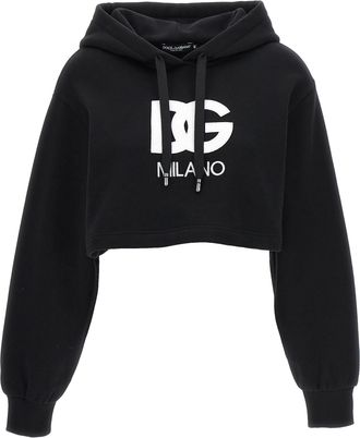 Dolce & Gabbana Black Cotton Womens Hoodie