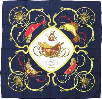 Herm&egrave;s Pre-owned Hermes Springs Silk Scarf 90 Ladies DP7WMCV8L1P4VMTR