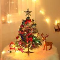 OEM &Aacute;rboles De Navidad Artificiales De 60 Cm, Mini &Aacute;rbol De Navidad Con Luces Y Adornos, Decoraci&oacute;n De Mesa Navide&ntilde;a - Crezuo