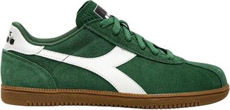 Diadora Groene Leren Casual Sneaker Unisex - Heren - Sneakers - Groen - 41 EU - Su&egrave;de - Schoenen