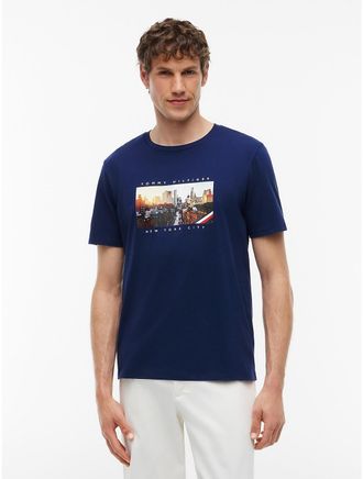 Tommy Hilfiger Mens NYC Skyline Graphic T-Shirt - Navy - XXXL