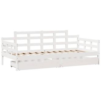Berkfield Home Practical Daybed with Drawers without Mattress White 80x200 cm So