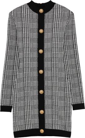 Balmain Mini-jurk met knoop verfraaiing - Wit