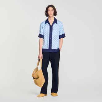Sandro Hemd mit Micro-Cross-Muster